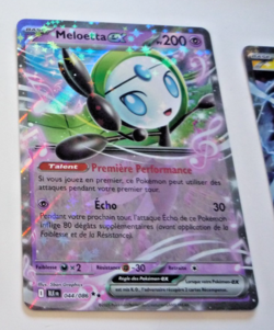 Pokemon Foudre Noire Francais Card Holo Carte Meloetta EX 044/086 FR BLK Mint - Image 1