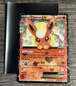 2016 Pokemon TCG CARD XY Generations Flareon EX #RC6 MP - Image 1