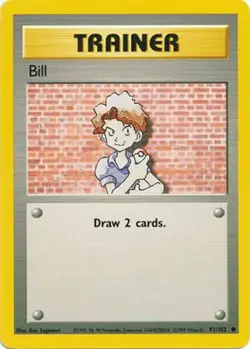 Bill 91/102 Base Set Vintage 1999 Pokemon Card - Image 1