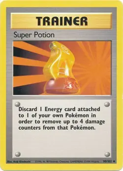 Super Potion 90/102 Base Set Vintage 1999 Pokemon Card - Image 1