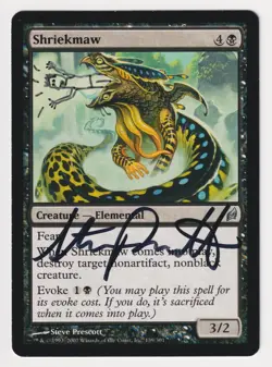 Signed Altered Shriekmaw Proof HP Lorwyn Artist Steve Prescott 2007 MTG Magic AP - Image 1