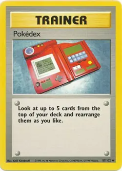 Pokedex 87/102 Pokedex Base Set Vintage 1999 Pokemon Card - Image 1