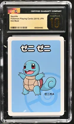 CGC 10 PRISTINE Squirtle Old Maid 2019 Japanese Pokemon Card - Image 1
