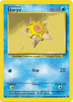 Staryu 65/102 Base Set Vintage 1999 Pokemon Card - Image 1