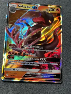 Salazzle GX 25/147 2017 Sun & Moon Burning Shadows NM Pokemon Card Full Art Holo - Image 2