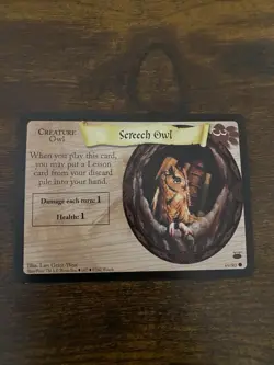 Harry Potter CCG Diagon Alley Card 69/80 Screech Owl TCG trading card - Image 1