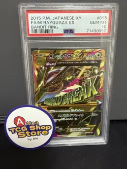 PSA 10 Pokemon Card M Rayquaza EX 095/081 UR XY7 Holo 1st ED Japanese 2015 Japan - Image 1
