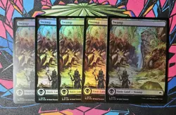 5x Swamp (0270) x5 NM Foil Borderless MTG Bloomburrow BLB Unplayed Magic - Image 1