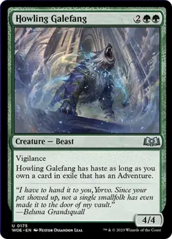 MTG Howling Galefang [Wilds of Eldraine] Near Mint Magic - Image 1
