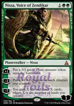 Nissa Voice of Zendikar 1x FOIL OGW MTG Oath of the Gatewatch Mythic MINT green - Image 1