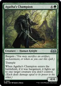 MTG Agatha's Champion [Wilds of Eldraine] Near Mint Magic - Image 1