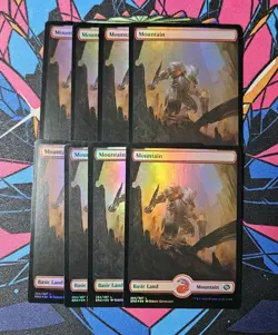 8x Mountain (284) x8 NM Foil Borderless MTG The Brothers War BRO Unplayed Magic - Image 1