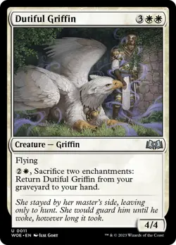 MTG Dutiful Griffin [Wilds of Eldraine] Near Mint Magic - Image 1