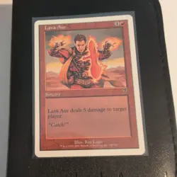MTG Magic The Gathering Card Lava Axe Sorcery Red Seventh Edition 2001 - Image 1