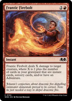 MTG Frantic Firebolt [Wilds of Eldraine] Near Mint Magic - Image 1