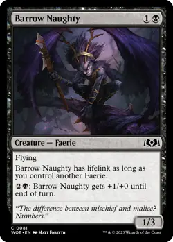 MTG Barrow Naughty [Wilds of Eldraine] Near Mint Magic - Image 1