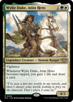 NM Foil Wylie Duke, Atiin Hero, MTG, OTJ, Magic the Gathering, 239 - Image 1
