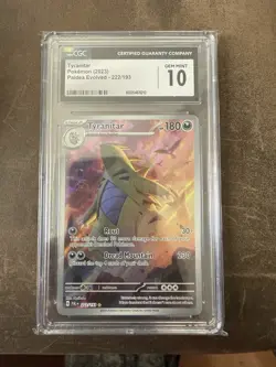 Tyranitar Paldea Evolved CGC 10 PAL 222/193 Illustration Rare Pokemon TCG Graded - Image 1