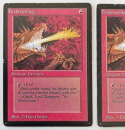 MtG | 2 x Firebreathing | Beta Edition | Magic the Gathering - Image 2