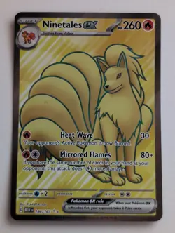 Ninetales ex 186/165 Ultra Rare Full Art Pokemon TCG Scarlet and Violet 151 LP - Image 1