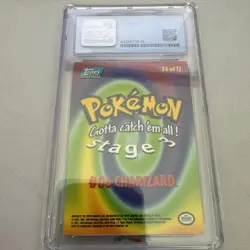 1999 TOPPS POKEMON THE MOVIE EDITION #E6 CHARIZARD #6 Blue Logo CGC 7 - Image 2