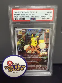 2023 POKEMON SV-P JP DETECTIVE PIKACHU #098 PSA 10 - Image 1