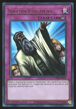 Solemn Judgment - RA02-EN075 - Ultra Rare - 1st Edition Yugioh - Image 1