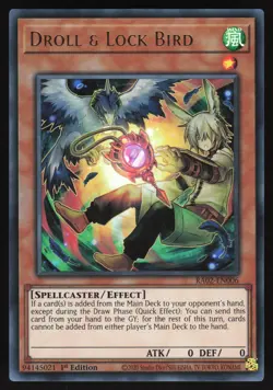 Droll & Lock Bird ALT ART - RA02-EN006 - Ultra Rare - 1st Edition Yugioh - Image 1