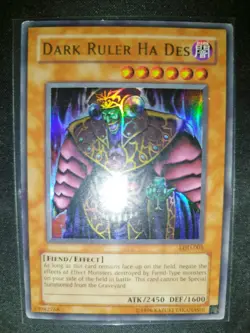 YuGiOh - Dark Ruler Ha Des - LOD-001 - Played - Ultra Rare - Old Print - Goat - Image 1