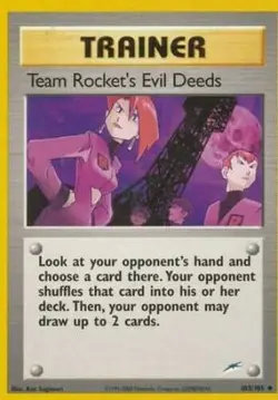 Team Rocket's Evil Deeds 103/105 Neo Destiny Vintage 2002 Pokemon Card - Image 1