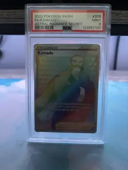 Pokemon Kamado TCG Secret Rare Holo Card 205/189 SWSH Astral Radiance PSA 9 - Image 1