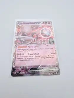 Pokemon TCG Destined Rivals Team Rockets Mewtwo EX Card 081/182 MINT PACK FRESH - Image 1