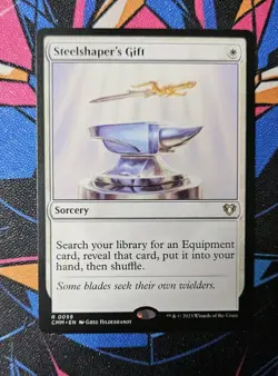 Steelshaper's Gift NM Regular MTG Commander Masters Unplayed Magic the Gathering - Image 1