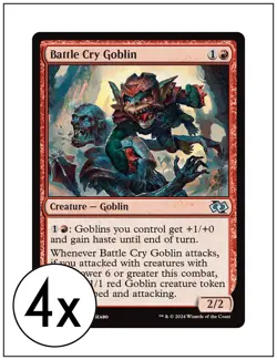 4x Battle Cry Goblin, Foundations Jumpstart, Magic MTG NM - Image 1