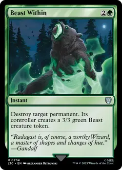 MTG Beast Within [The Lord of the Rings: Tales of Middle-Earth Commander] Near - Image 1