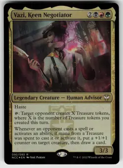 Vazi, Keen Negotiator Foil R Commander: Streets of New Capenna 92 MTG - Image 1