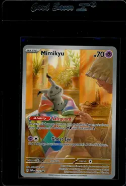 Pokemon TCG Mimikyu SVP 075 Paldean Fates Full Art Holo ETB Black Star Promo - Image 1