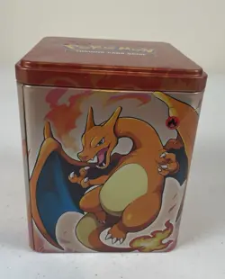 Pokemon TCG Fire Type Stacking Tin -EMPTY TIN ONLY- Charizard, Victini, etc. - Image 1