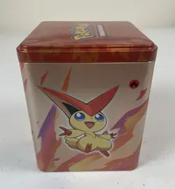 Pokemon TCG Fire Type Stacking Tin -EMPTY TIN ONLY- Charizard, Victini, etc. - Image 3