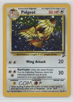 Pidgeot Holo Pokemon Base Set 2 #14 2000 - Image 1