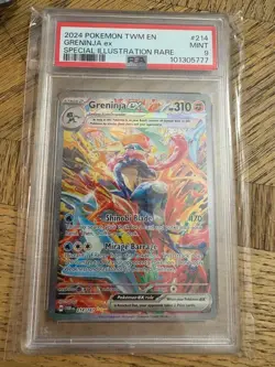 POKEMON TCG Twilight Masquerade Greninja EX Special Illustration Rare PSA9 - Image 1