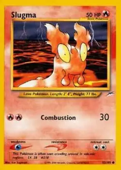 Slugma 82/105 Neo Destiny Vintage 2002 Pokemon Card - Image 1