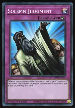 Solemn Judgment - RA02-EN075 - Super Rare - 1st Edition Yugioh - Image 1