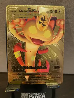 Meowth Foil Metal Pokemon Pokemon Fan Art Collectible Card Trading - Image 1