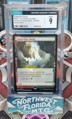 Graded MTG Card - CGC Mint 9 - Zendikar Rising - Copperline Gorge (Expedition) - Image 1