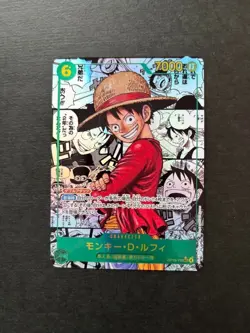 One Piece Card Luffy OP13-118 Super Comic SEC Parallel Japanese OP13 Manga Alt - Image 1