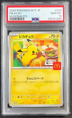 PSA10 Pikachu 020/M-P McDonald's Happy Set Promo 2025 Japanese Pokemon Card #2 - Image 3