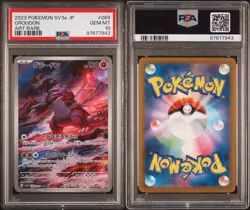 [PSA 10] Groudon Pokemon Card Japanese 069/062 AR SV3a Raging Surf - Image 1