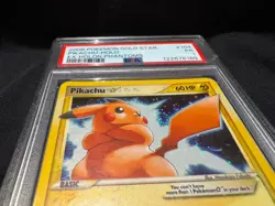 Pikachu Gold Star Holo Card 104/110 EX Holon Phantoms PSA 1 - Image 3