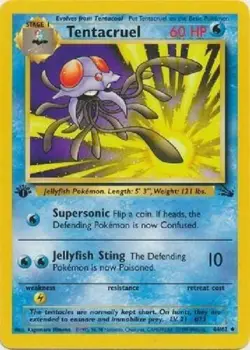 Tentacruel 44/62 Fossil Set 1st Edition Vintage 1999 Pokemon Card - Image 1